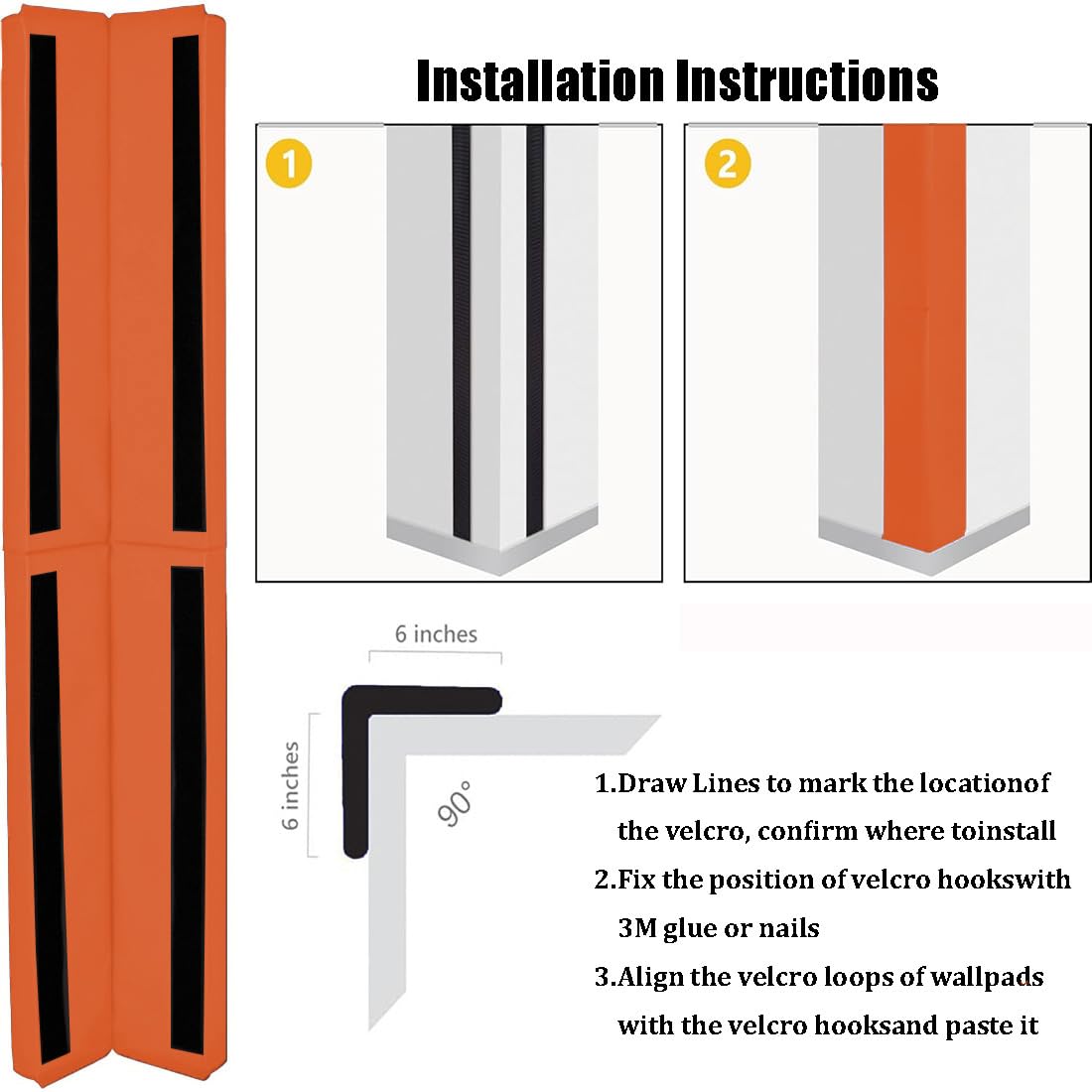 Acolchado de esquina de pared, acolchado de seguridad de espuma de 5 cm de grosor para esquinas del hogar u oficina, protección contra impactos para niños y mascotas, protector de esquina suave
