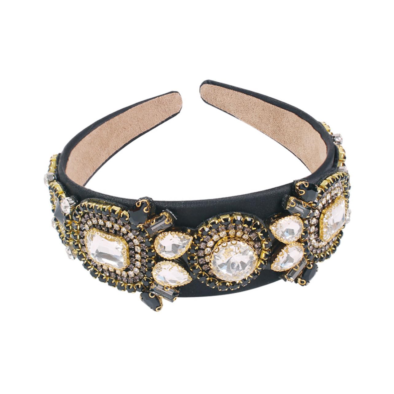 Healeved 3 Piezas Aro De Pelo Ancho Diadema Elástica Con De Imitación Aro De Pelo De De Imitación Diadema De De Imitación De Boda Diadema Acolchada Gruesa