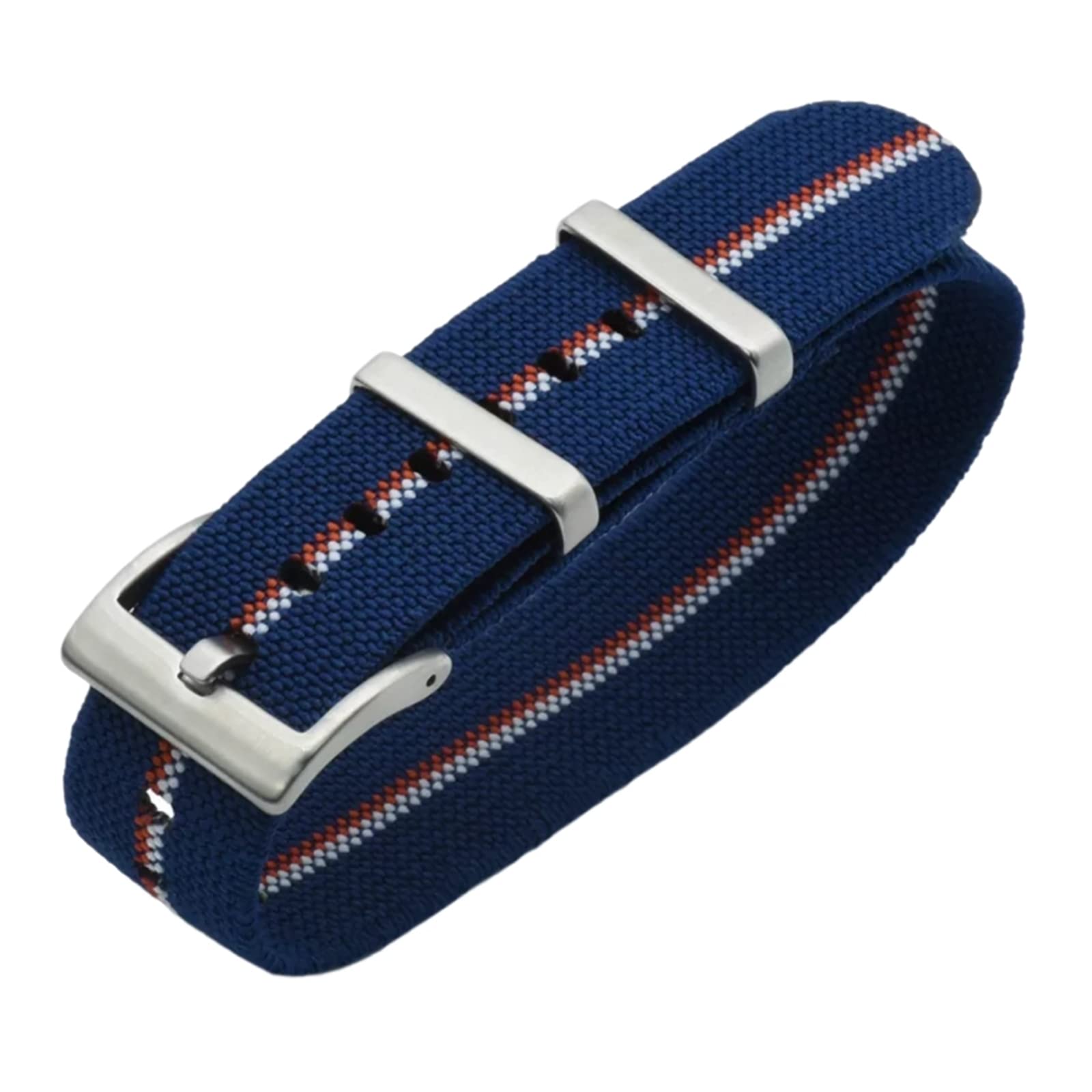 Bracelet de Montre en Cuir, Bracelet de Montre Rechange en Nylon élastique Parachute Militaire français 20 mm/22 mm, Accessoire hypoallergénique