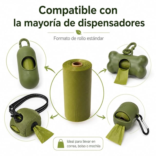 Foto 5 de 6 de H HANSEL HOME Bolsas para Excrementos de Perro, 720 Bolsas, 48 Rollos de 15 Bolsas, 33 x 23 cm, Sin Perfume