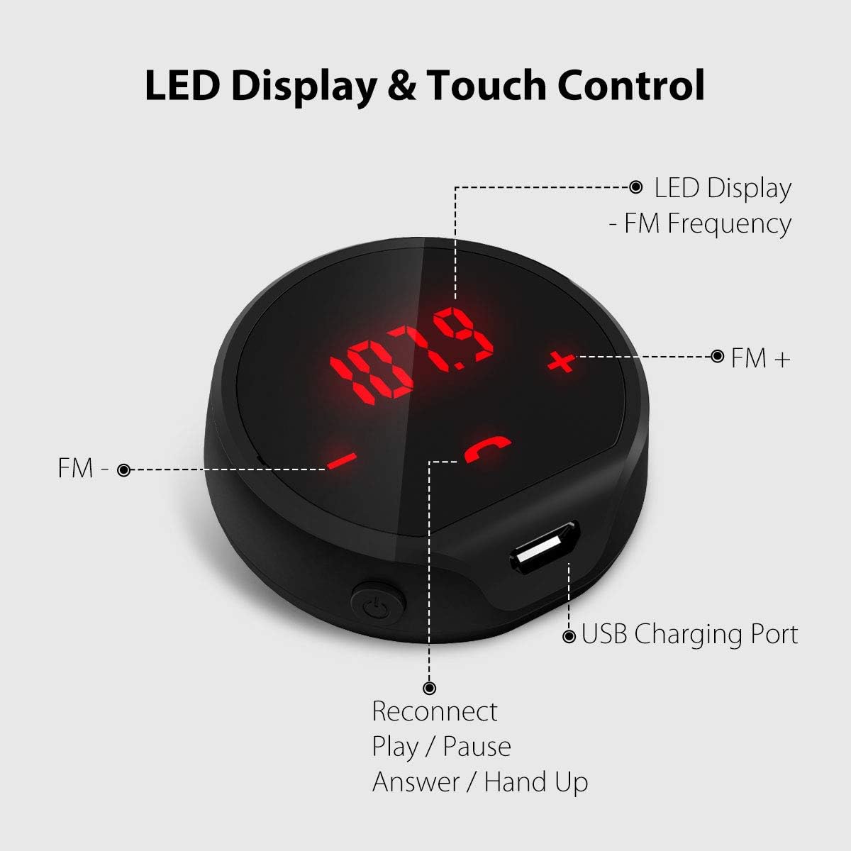 New Arrivals Avantree CK310 Bluetooth FM Transmitter for Car, Wireless Radio Adapter Hands Free Car kit with Magic Tape, Auto Power On Off with Car, Rechargeable Or USB Wired, Stereo Receiver for Music Call, 7H Up To 40% OFF Avantree CK310 Bluetooth FM Transmitter for Car, Wireless Radio Adapter Hands Free Car kit with Magic Tape, Auto Power On Off with Car, Rechargeable Or USB Wired, Stereo Receiver for Music Call, 7H