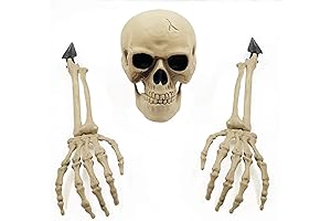 Halloween Realistic Plastic Skeleton Heads for Creepy Ambiance