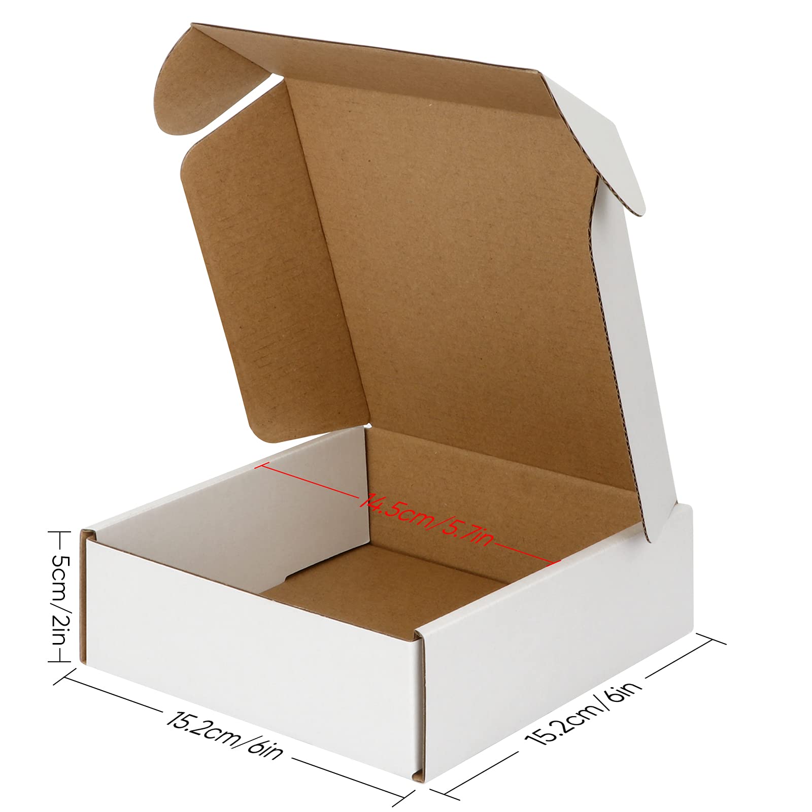 Pack 5 Cajas Cuadradas Ligeras 5 Cajas De Cartón EcoSwift 6x6x6
