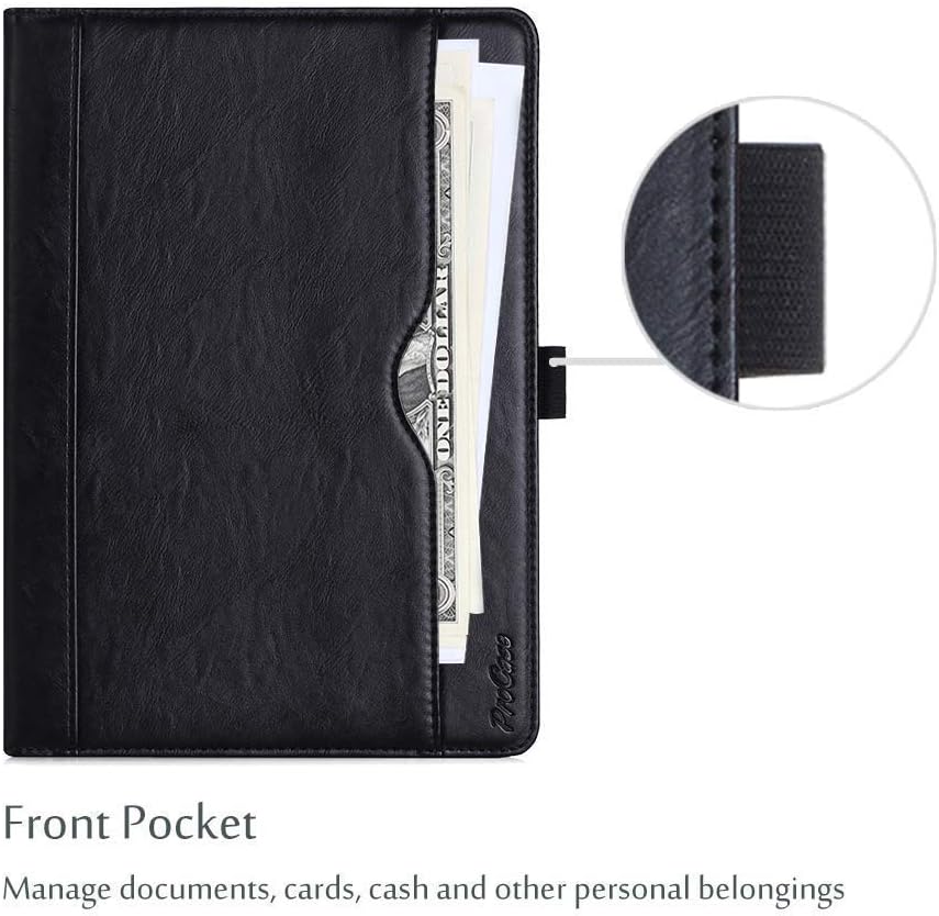 ProCase iPad 10.2" Case 2019 7th Generation iPad Case Leather Vintage Stand Folio Cover Bundle with iPad 10.2 7th Gen 2019 Privacy Screen Protector