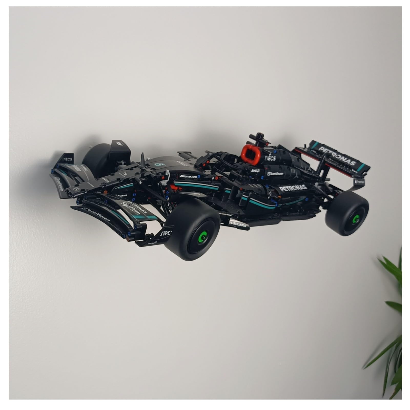 Wall mount compatible with Lego Technic Mercedes AMG F1 W14 E 42171 | Display your model securely | Heavy Duty stainless steel | Car NOT included