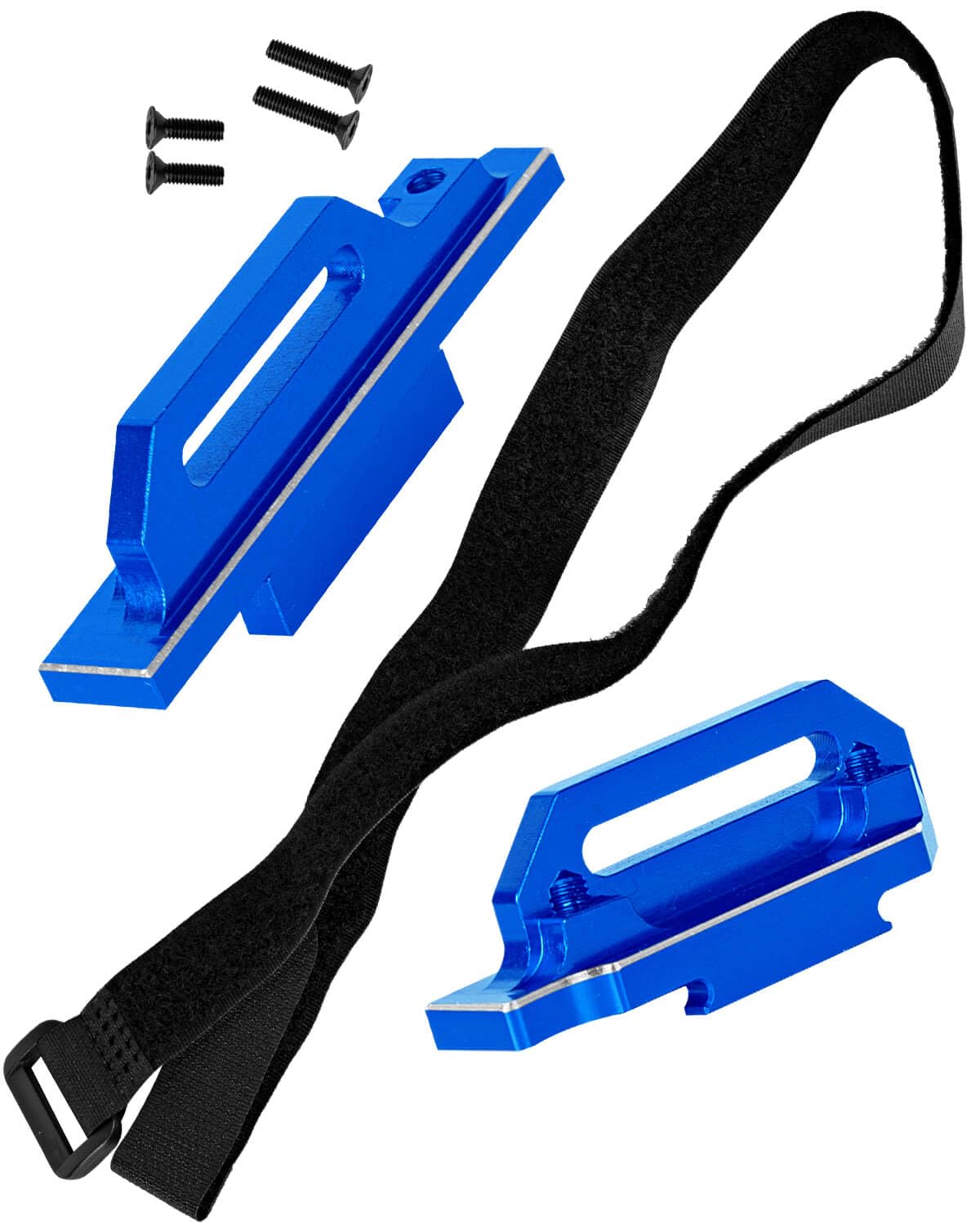 RCMYou Aluminium Tall Battery Holder Mount Hold Down Upgrades Part for 1/10 Slash 4wd LCG Rally,Alloy Battery Mounting Plate Tray Battery Holder Mount