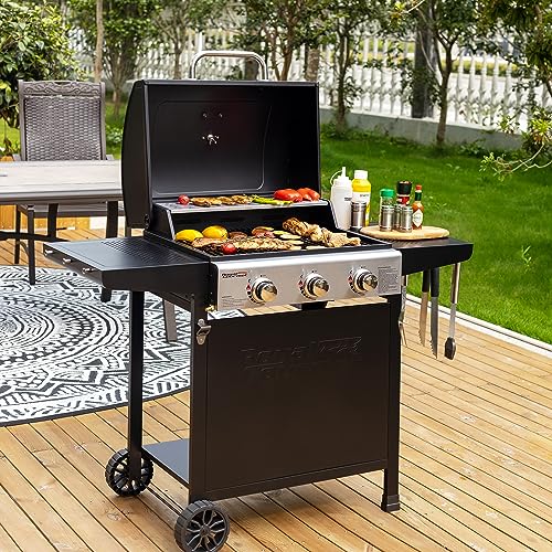 Royal Gourmet GH3000E-F 3 Burner Gas Barbecue, Black