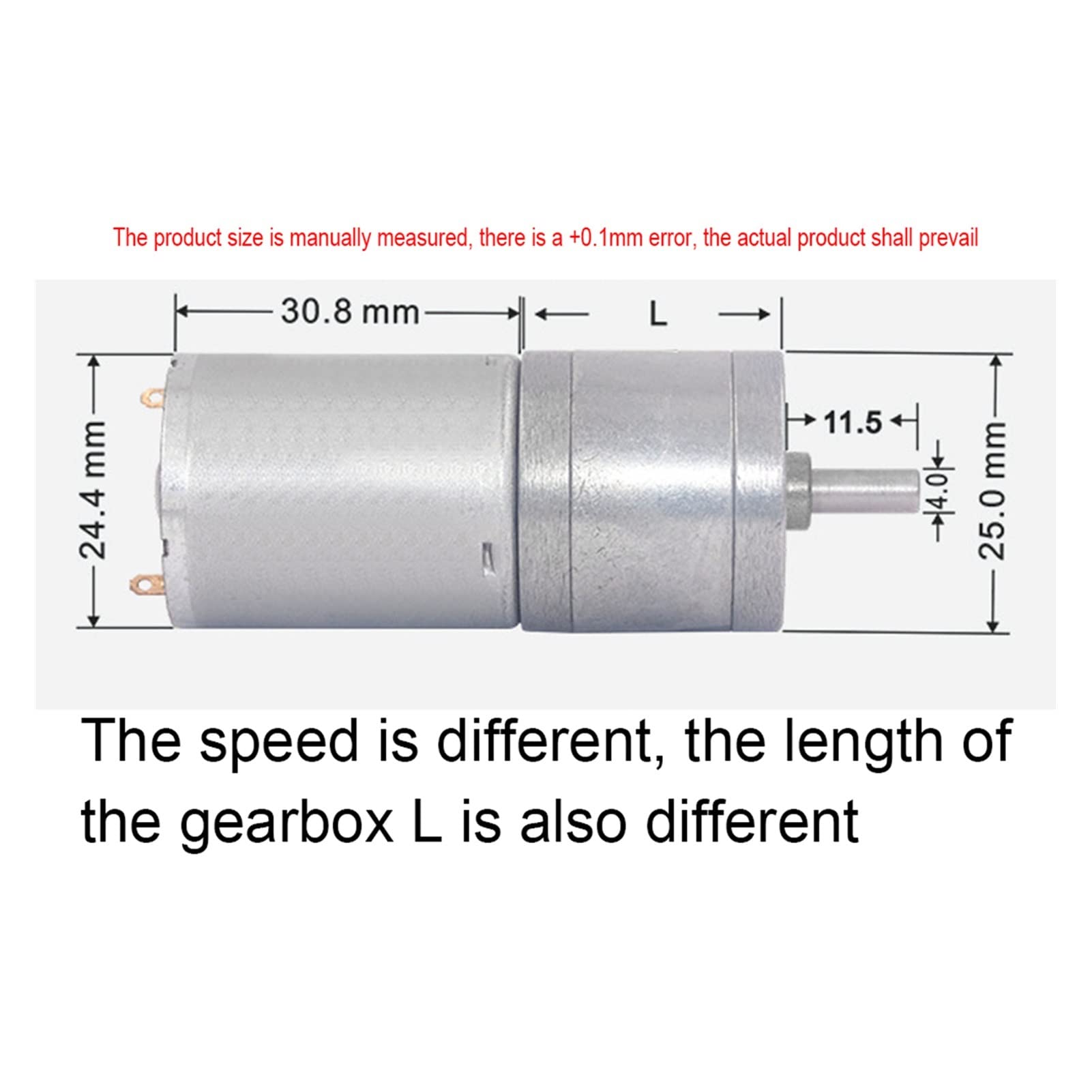 GA25YN370 Moteur à Entraînement électrique, 25 Mm CC 12 V à Faible Vitesse Pour Verrouillage électronique, Moteur De Boîte De Vitesses électrique à Couple élevé Et Réduction De Vitesse (12 V 10