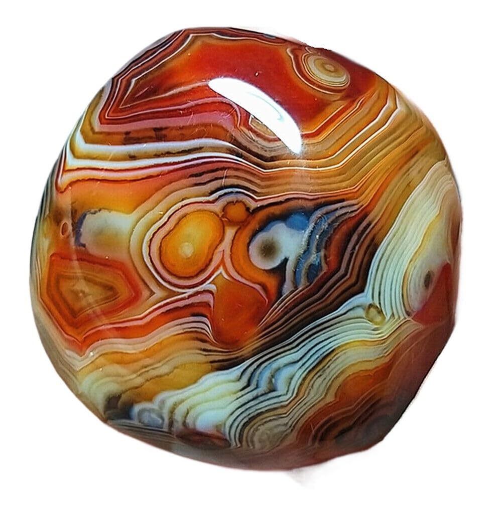 AARTERZZA 1pc 250-300g Polished Silk Banded Lace Agate Crystal Madagascar