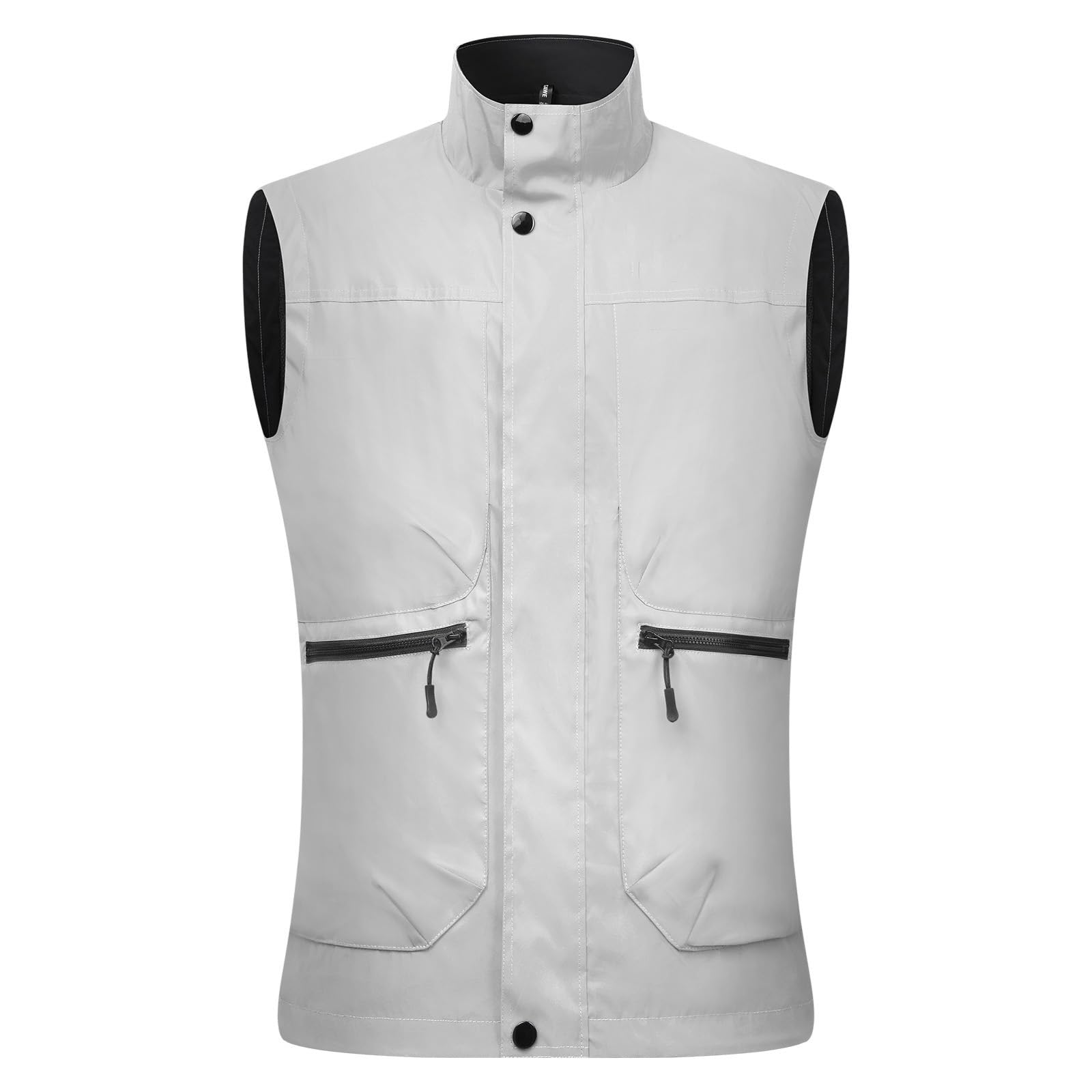 Chaleco de ciclismo para hombre y mujer, chaleco reflectante para correr, cortavientos, transpirable, sin mangas, chaleco deportivo impermeable a prueba de viento, chaleco ligero para correr