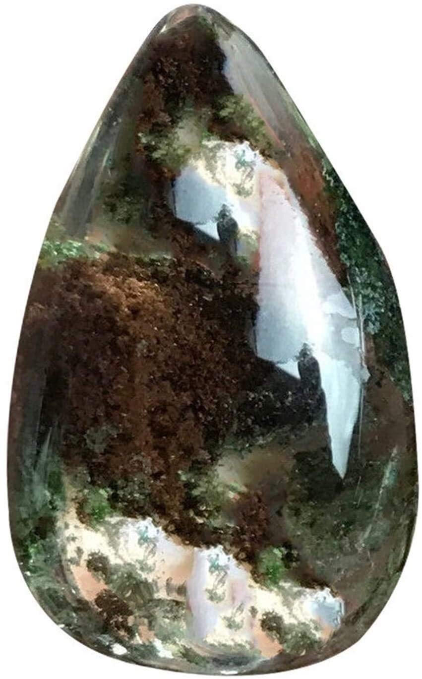 Saiyi Natural Ghost Phantom Quartz Crystal Gem Specimen Stone Pendant (Color : 2 1.5, Size : M)