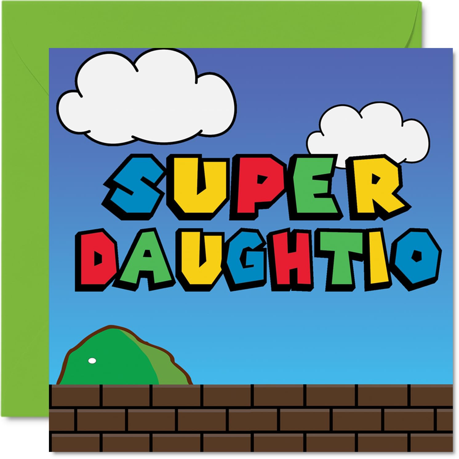 Birthday Cards for Daughter - Super Daughtio - Funny Happy Birthday Card for Daughter from Mum Dad, 145mm Joke Greeting Cards Women Her
