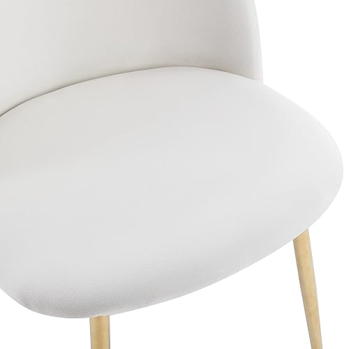 Miniatura 6 de chairus Juego de 2 sillas de comedor, sillas de tocador tapizadas de terciopelo con patas de metal dorado, para sala de estar, dormitorio, sillas de