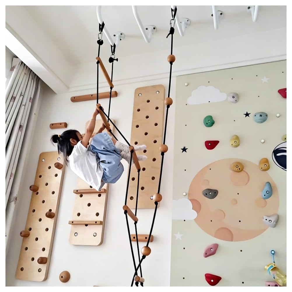 Barras de soporte de techo resistentes para interiores y exteriores, equipo de parque infantil, estructuras de escalada y escaleras de pared, equipo de fitness seguro y versátil para niños para juegos