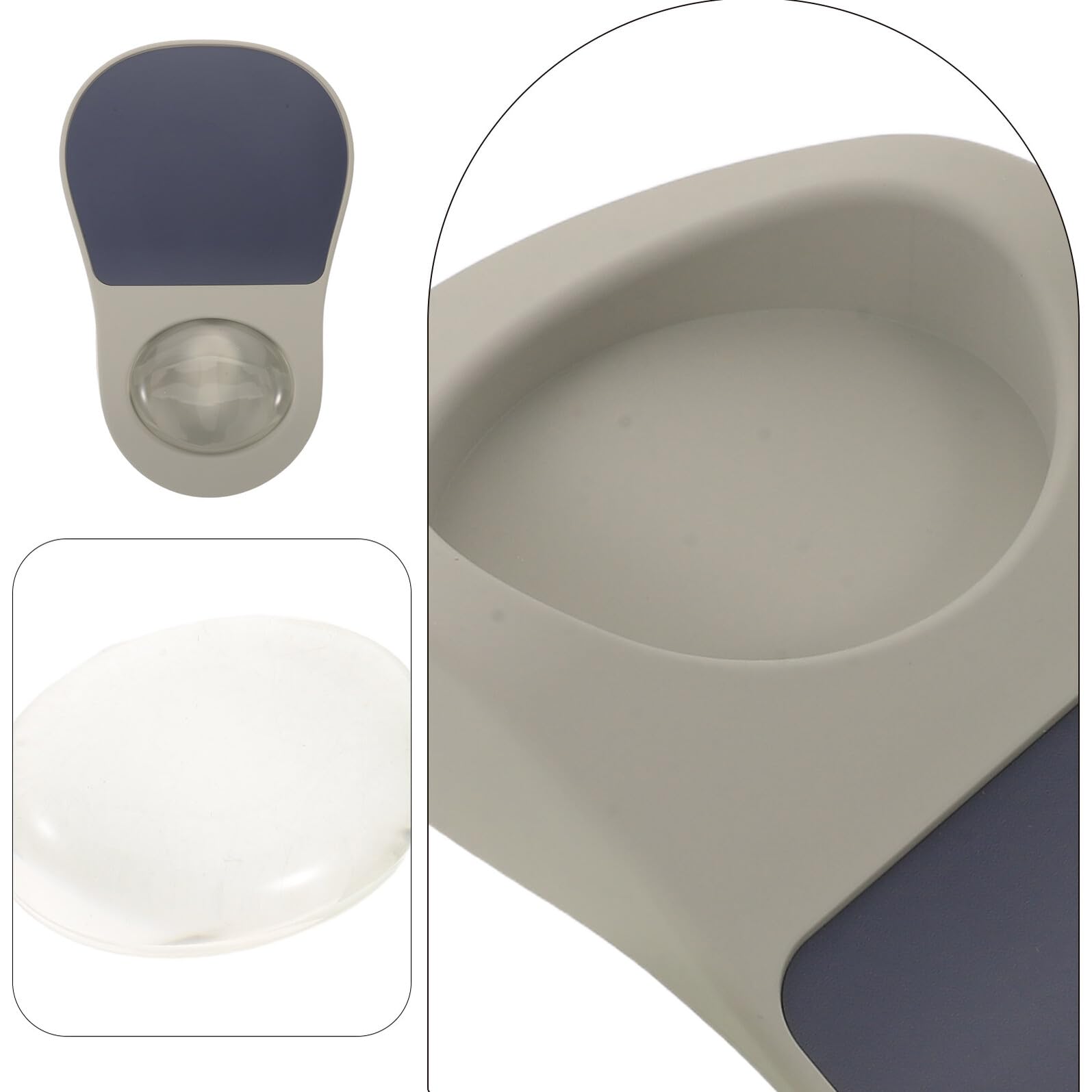 Ergonomisches Mauspad mit Handgelenkauflage Tiefblau Weiches Material Maus Handgelenkstütze für Computerarbeit und Büroeinsatz