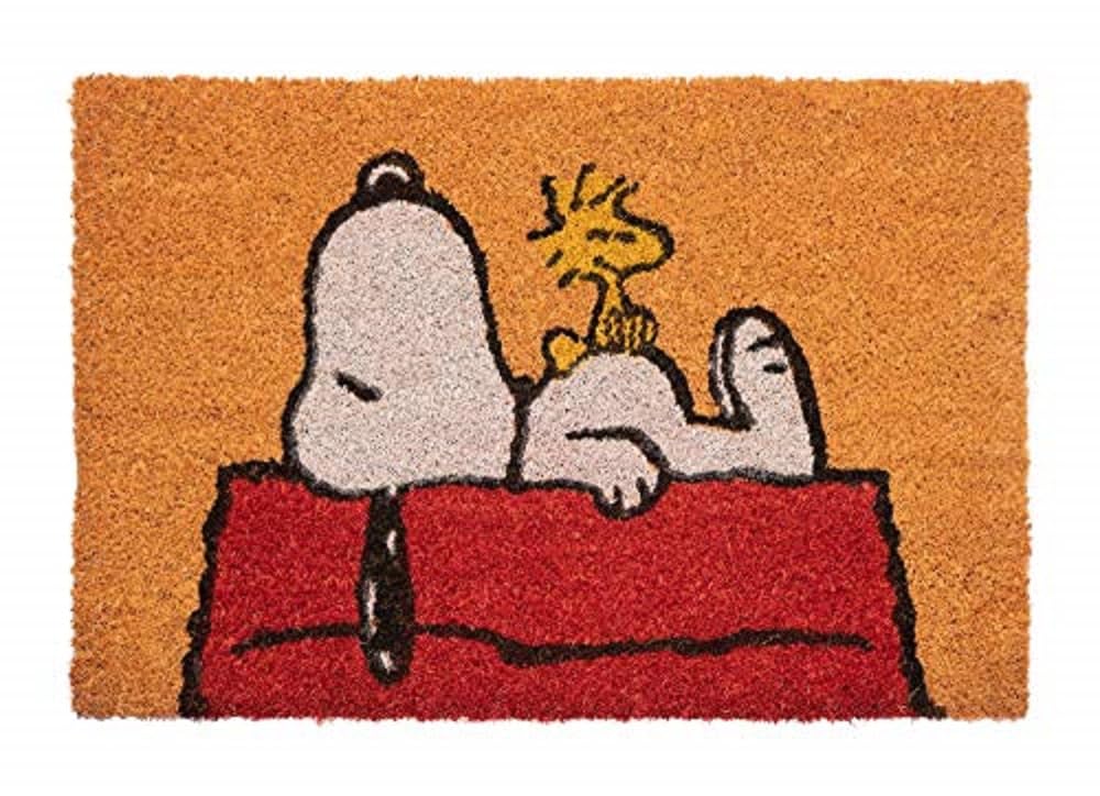 Official Snoopy Door Mat - 15.7 x 23.6 inches / 40 x 60 cm - Coconut Coir - Eco Friendly 100% - Indoor Door Mat & Outdoor Door Mat - Snoopy Gifts - Peanuts Snoopy