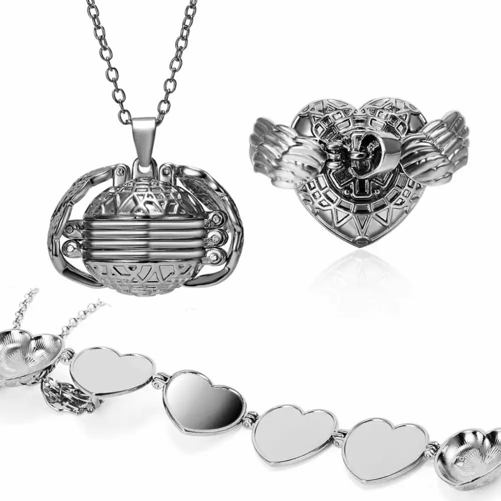 Via Mazzini Expandable Gun Metal Black Photo Memory Locket Pendant Necklace With Chain Valentine Birthday Anniversary Gift For Women And Girls (NK1107) (B0CG1H4XRT) Amazon Price History, Amazon Price Tracker