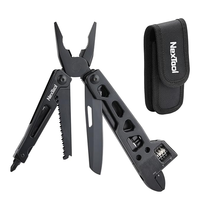 Buy NexTool Wide Jaw Opening Adjustable Wrench Multitool, 9 in 1 Multi