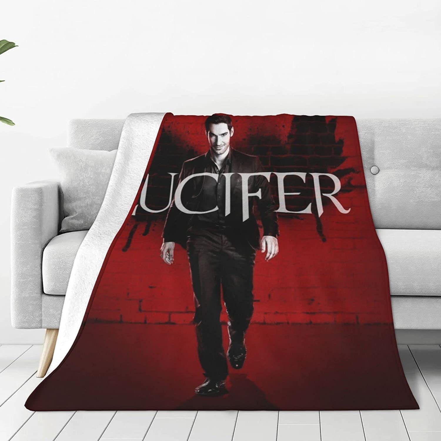 YINGD Comfortable Ultra-Soft Micro Fleece Blanket,Lucifer Fleece Blankets for Sofa Bed Travel 125CM X 100CM