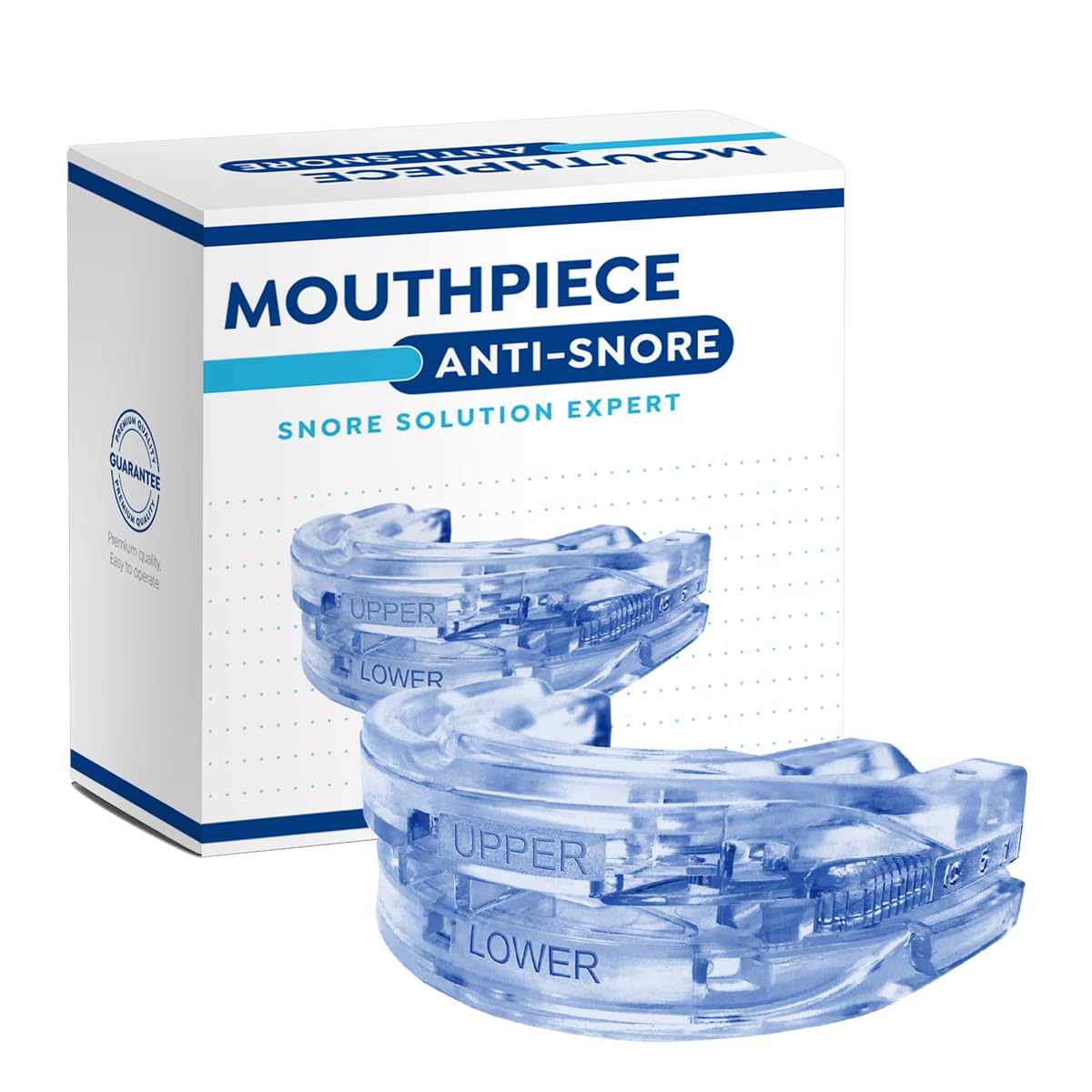 Anti Snoring Mouthpiece: Anti Snoring Devices Mouth Guard - Sleep Apnea Mouth Guard - Snoring Mouth Guard - Snoring Aids for Men and Women - Anti Snore Mouth Guard - Blue