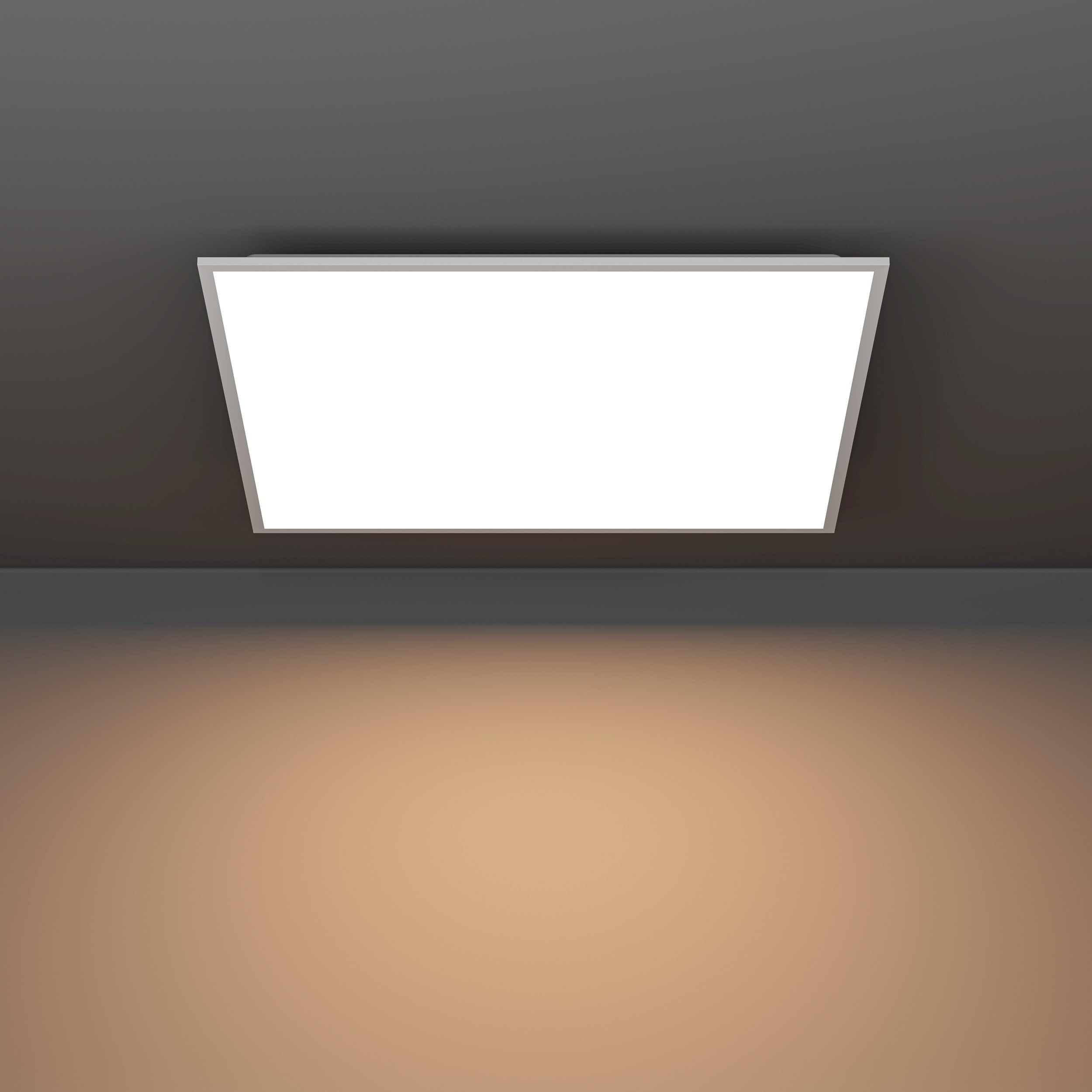 Eglo Pannello LED connect.z Moradillo-Z 60x60 cm ZigBee plafoniera opaca | controllo app e vocale Alexa bianco caldo-freddo RGB dimmerabile lampada da soffitto bianca