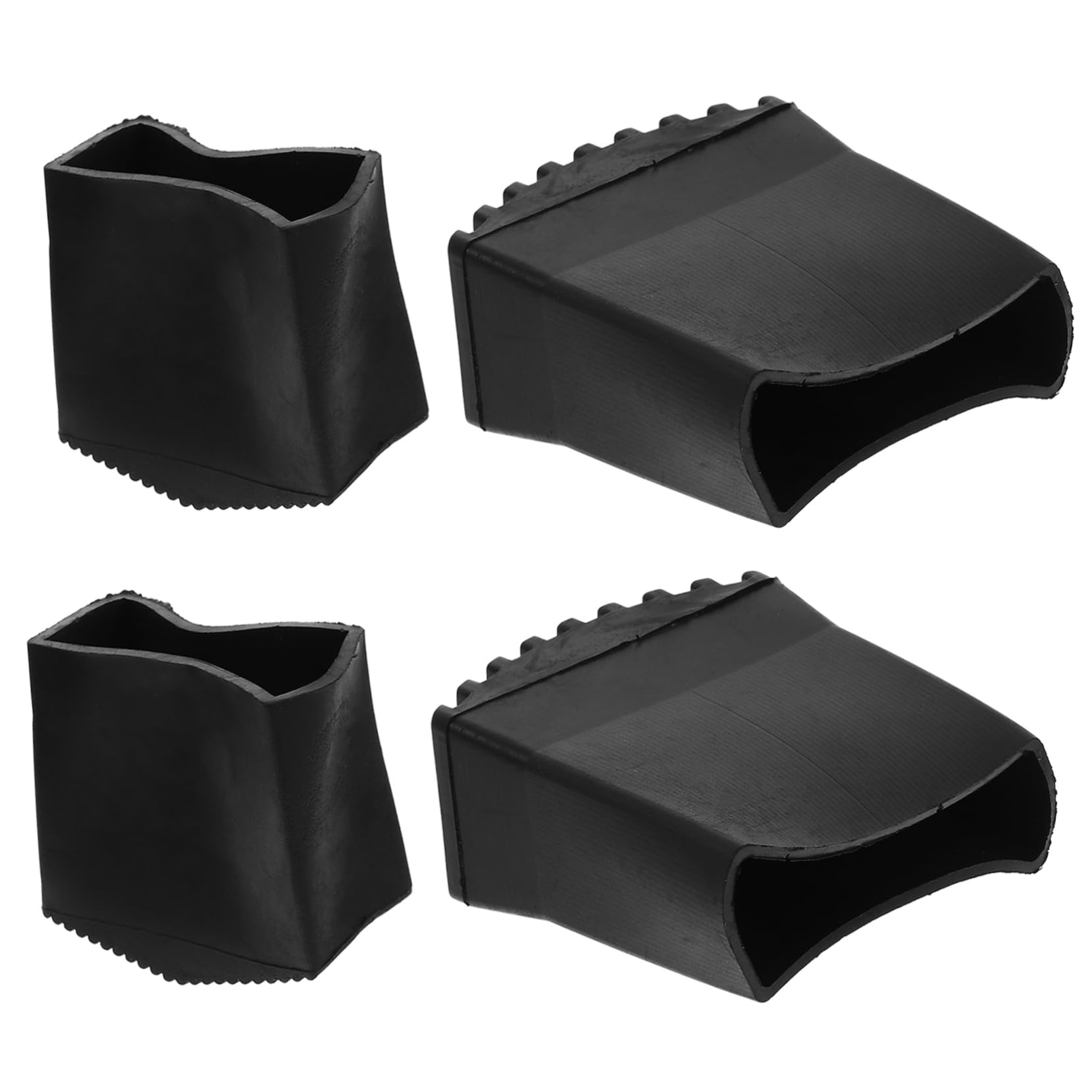 UOCAI 4 stuks 50x20 mm universele rubberen voetjes voor ladders, vervangende ladderkappen, vervangende voetjes voor ladders, antislip laddervoetjes, laddervoetbekleding, laddervoeten