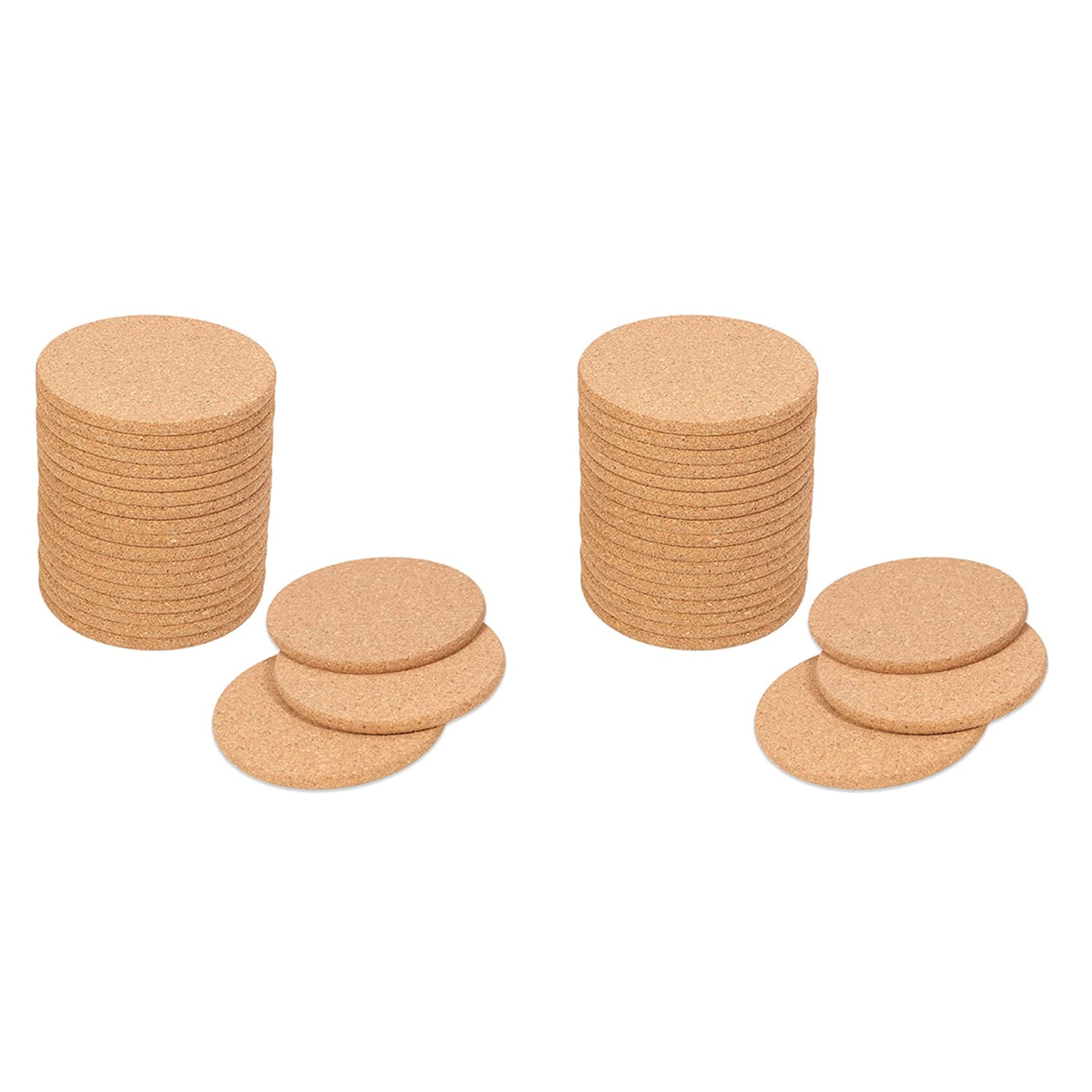 Hndhbfgrt 40Pack Cork Coasters for Drinks,Bar Coasters Absorbent Heat Reusable Saucers for Drink Wine Glasses Cups Mugs