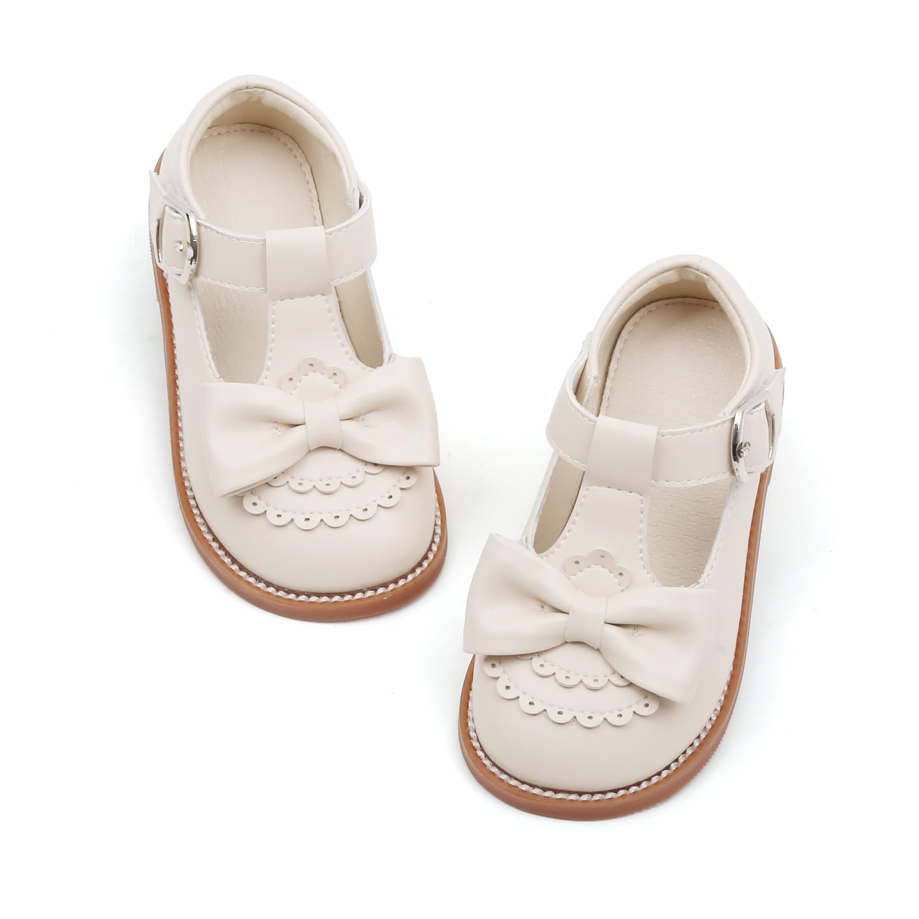 Felix &amp; Flora Toddler Little Girl Princess Dress Shoes-Mary Jane Flats for Girl Party School Shoes