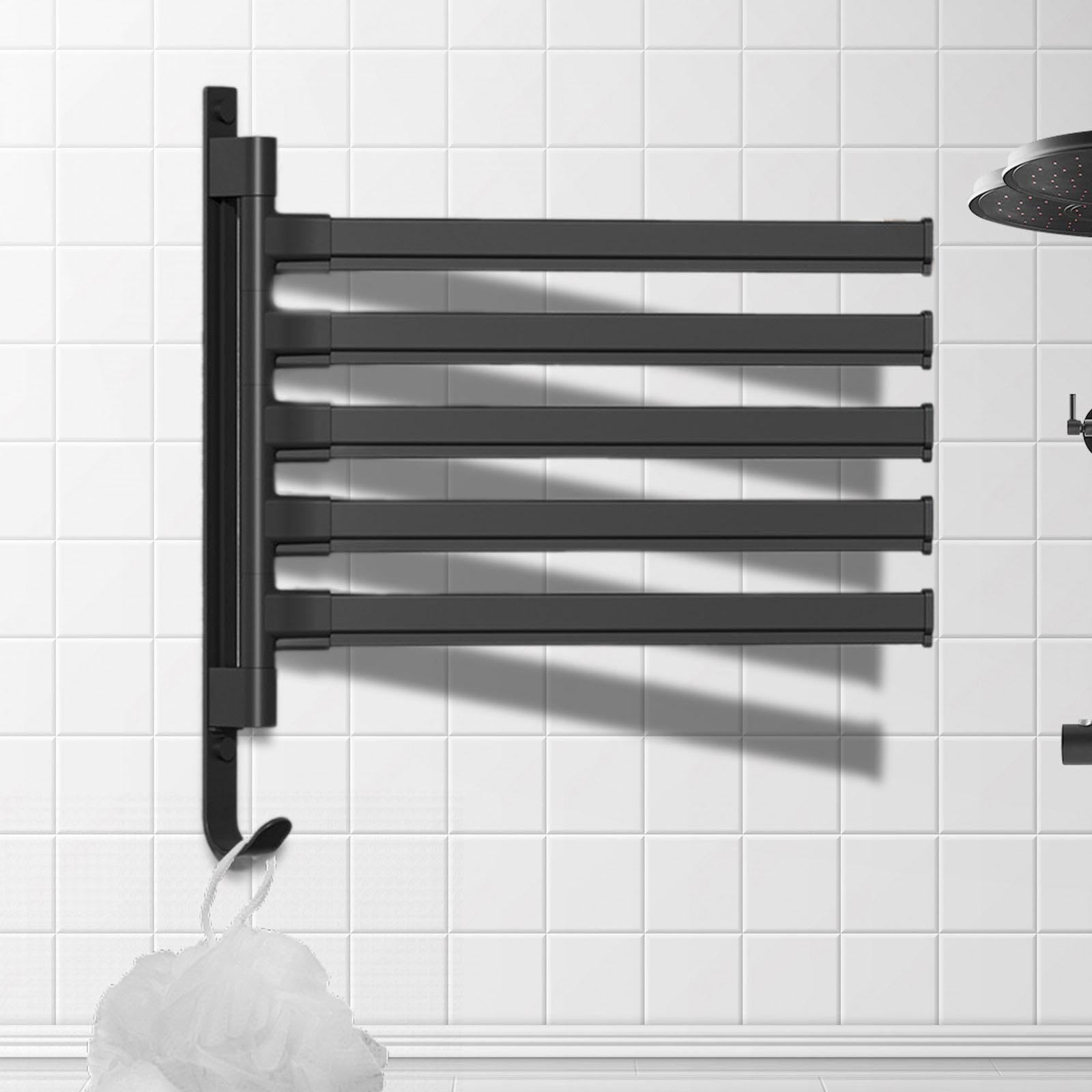 180° Rotating Towel Rack Portable Towel Hanger for Apartment Household Hotel Five Poles 4