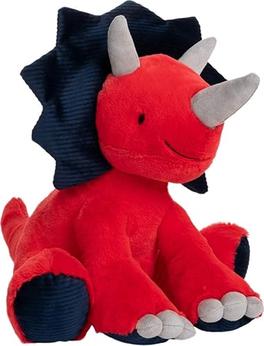 GUND Carson Triceratops - Peluche de dinosaurio de peluche, rojo y azul, 12 pulgadas
