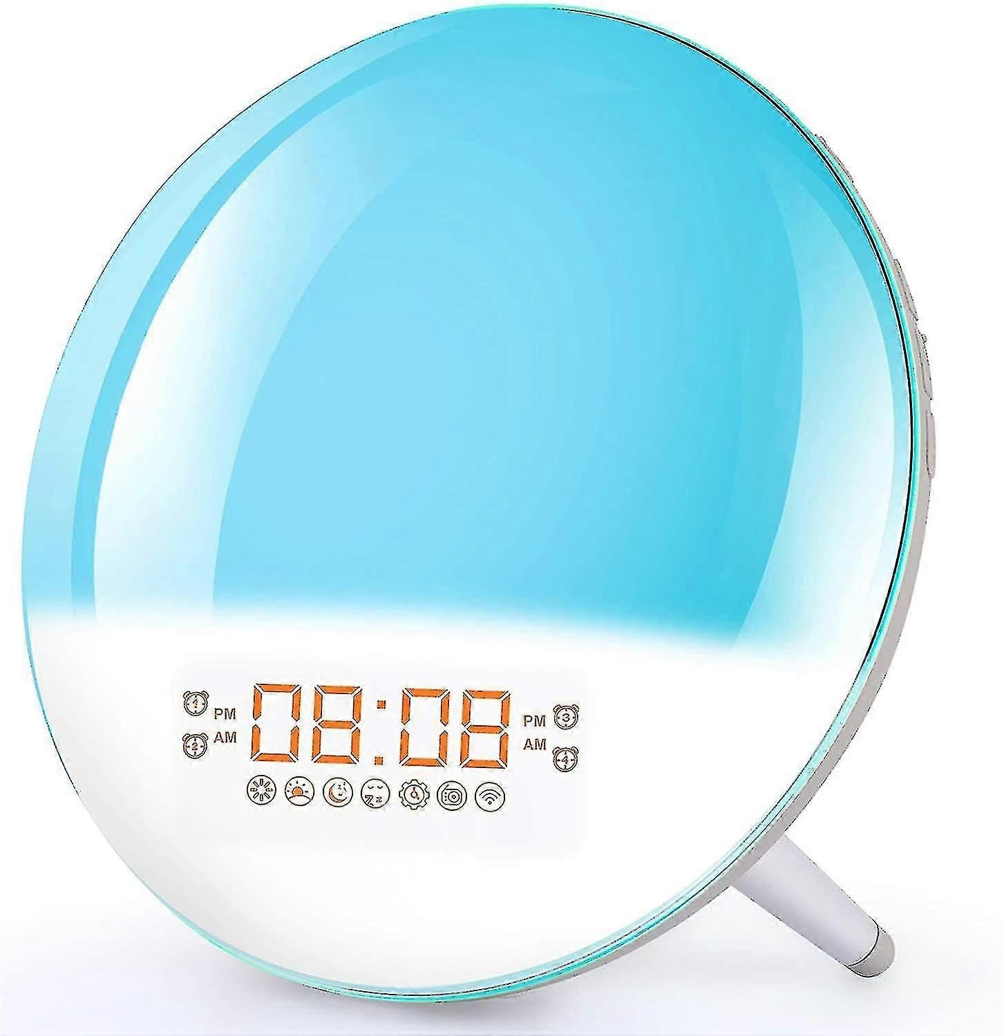 JOYHAPPST Smart Wake Up Light Alarm Clock - Sunrise Alarm Clock Bedside Night Light Supports Wifi