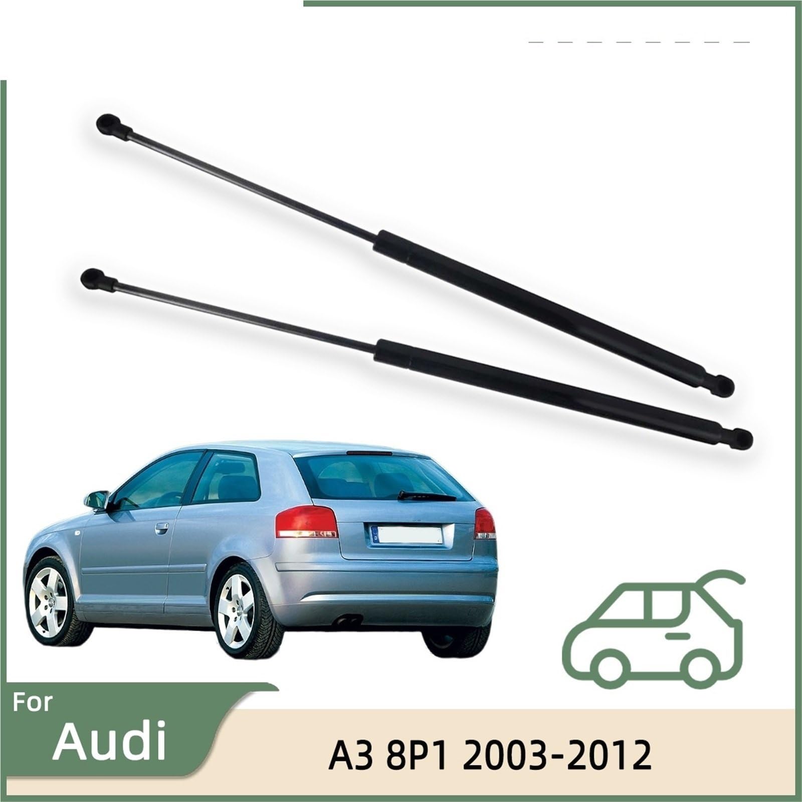 Boot Struts Podpora Amortyzatora Pasuje Do A3 8P1 2003-2012 8P3827552A 8P3827552B 8P3827552C Amortyzator Sprężyny Gazowej Amortyzator