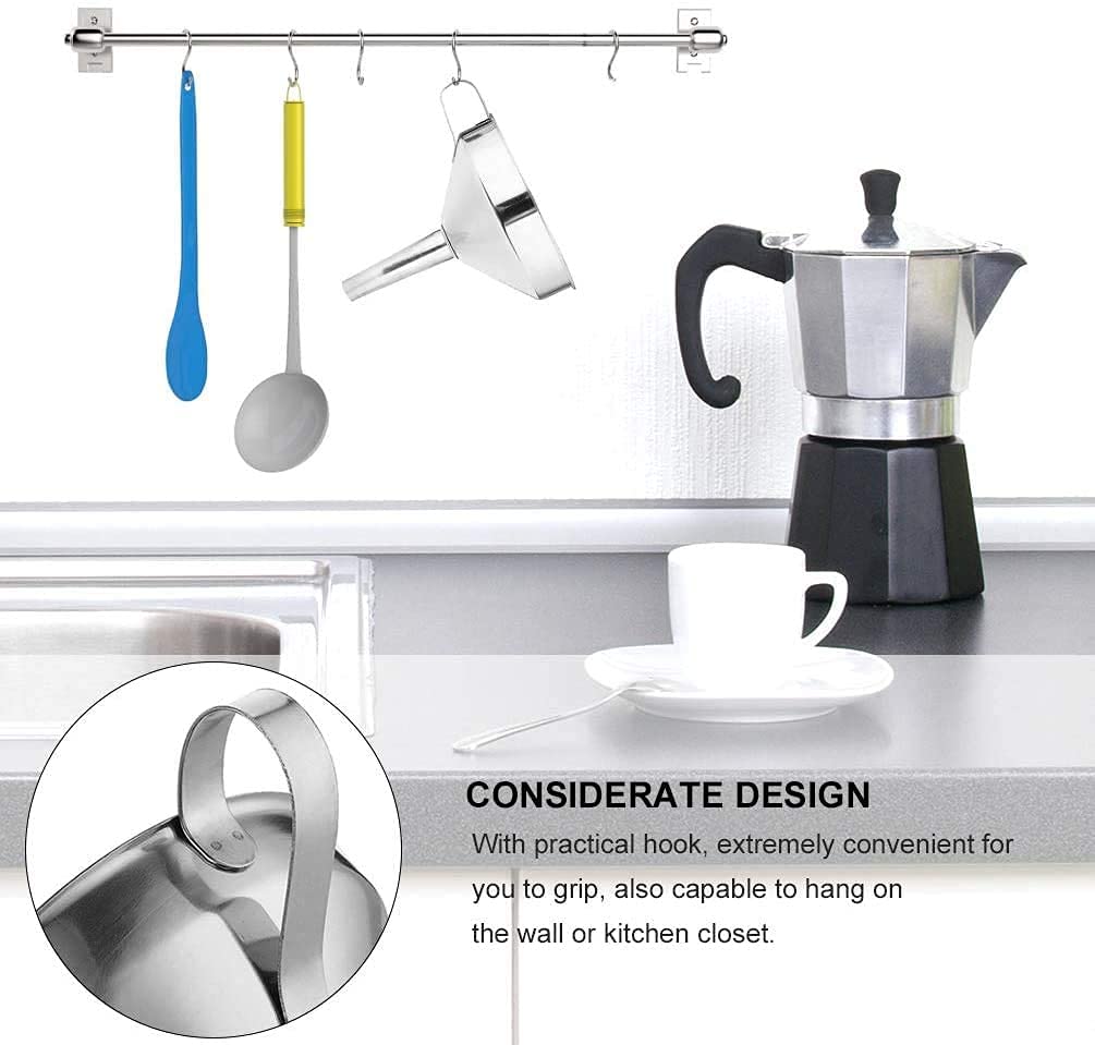 El Embudo De Acero Inoxidable De La Cocina con Filtro De Alimento De Filtro De Acero Inoxidable Desmontable, Utilizado para Transferir Aceite Líquido
