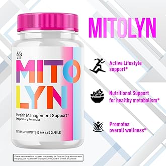 (3 Pack) Mitolyn, Official Mitolyn Purple Peel Capsules with All Natural Ingredients, Mito Lyn Advanced Formula Health Support Maximum Strength Wellness Supplement for Women and Men (180 Capsules)