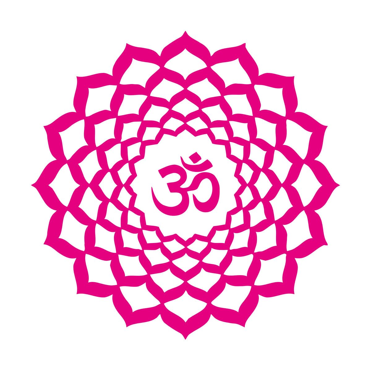 Lettering Decals Lotus Om Sanskrit Character Buddhism Mandala 81x81cm Easy Installation Extra Large Rosered โ image 1