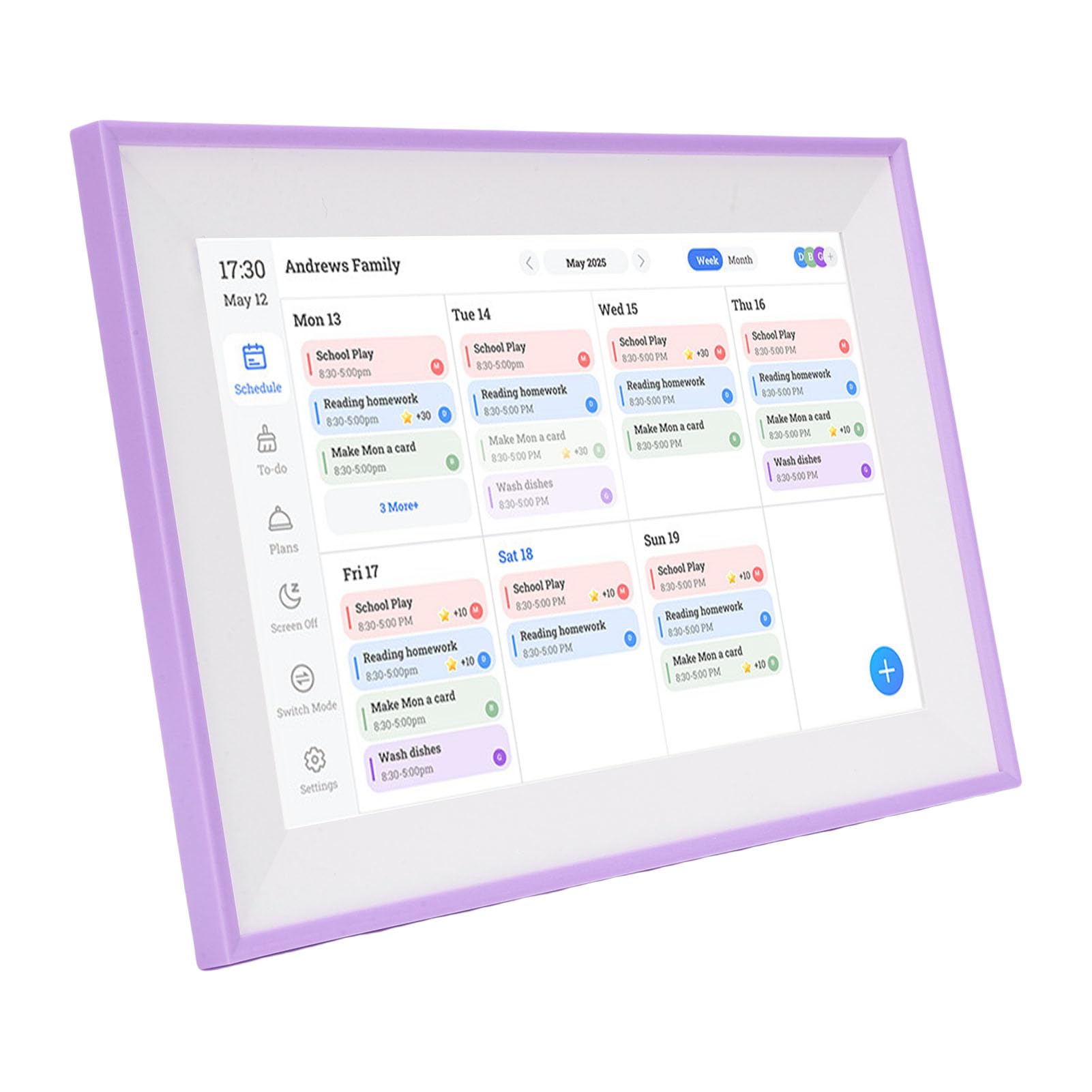 Generic Calendario Digitale Intelligente 15,6 Pollici, Grafico e Pianificatore di Faccenda Elettronica, Touchscreen LCD, per Casa e Ufficio, Ottimo per L'organizzazione del Calendario,