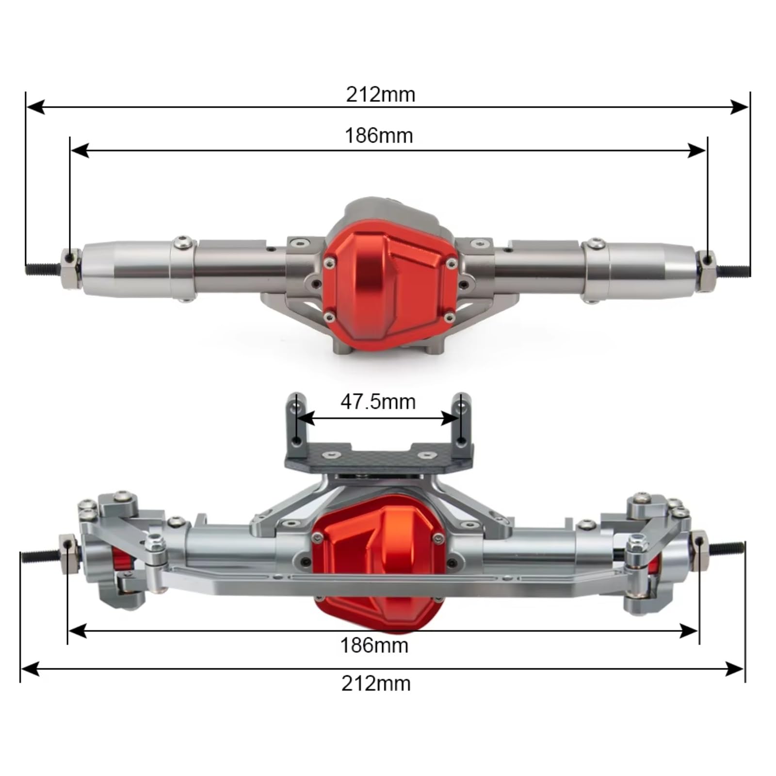 Compatibile Con Axial Per SCX10 90047 Per Wrangler TFL 1/10 RC Crawler Car Parti Di Aggiornamento Assale Portale Anteriore Posteriore Completo Accessori