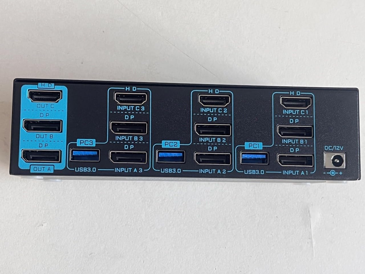 8K/4K KVM Switch 3 PC 3 Monitore Triple Monitor 3 Port 2 Displayport 1.4 and HDMI 2.1 USB 3.0 KVM Switches, DP 1.4 Supports 8K@30Hz/4K@144Hz, HDMI Supports 8K@60Hz /4K@120Hz with Wired Remote