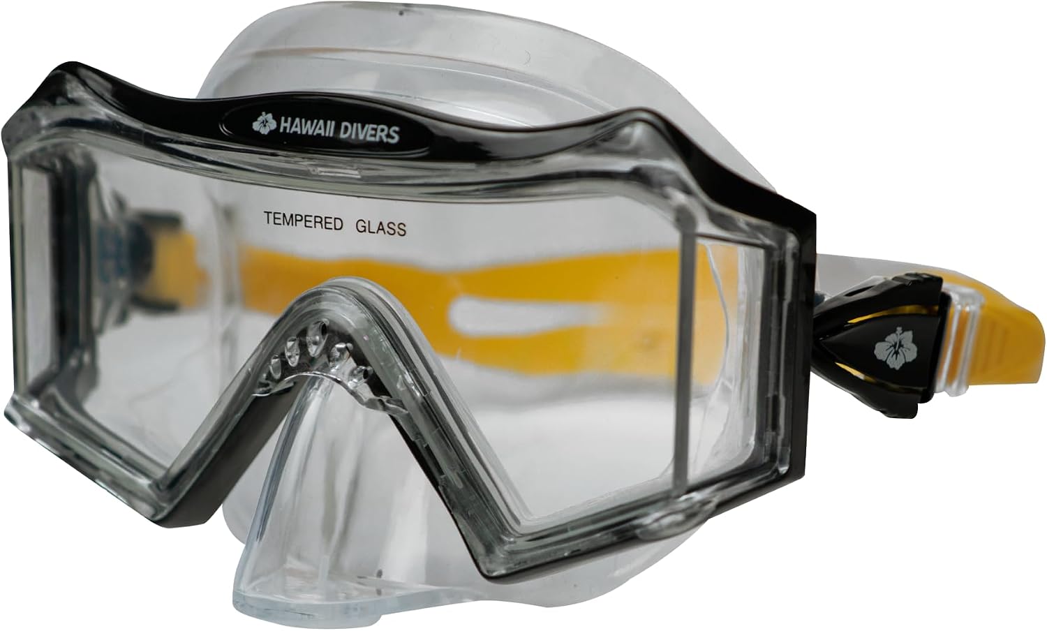 Hawaii Divers Snorkel Mask Adult - Snorkel Mask Anti Fog Tri View, Swim Goggles Tempered Glass Lenses, Diving Mask Quick-Release Buckle, Swimming Goggles for Adult