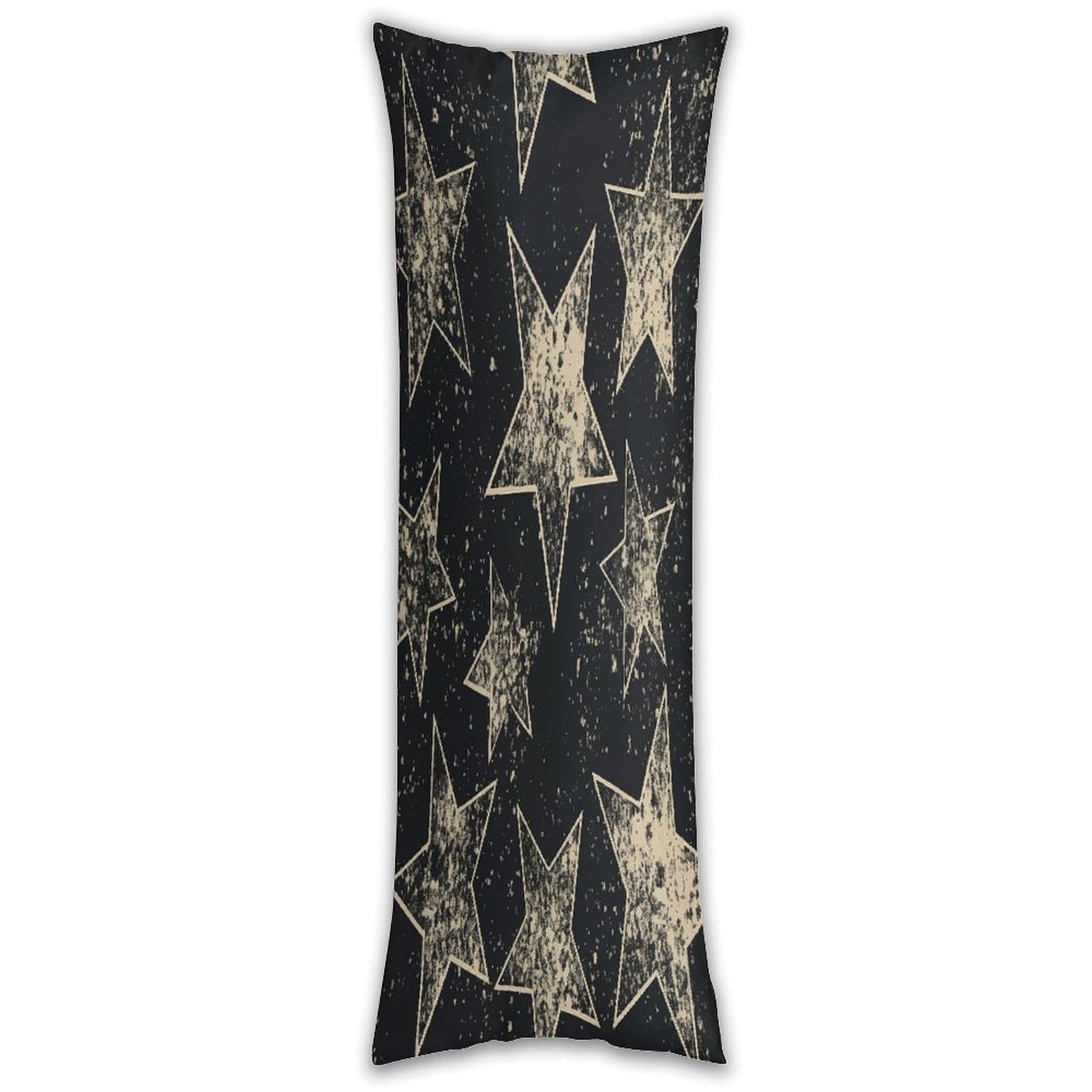Star Body Pillow Cover with Hidden Zipper Breathable Polyester Long Pillow Case Cozy Fuzzy Body Pillowcase Ultra Soft Long Pillow Cover for Bedroom 18.9 X 53 in