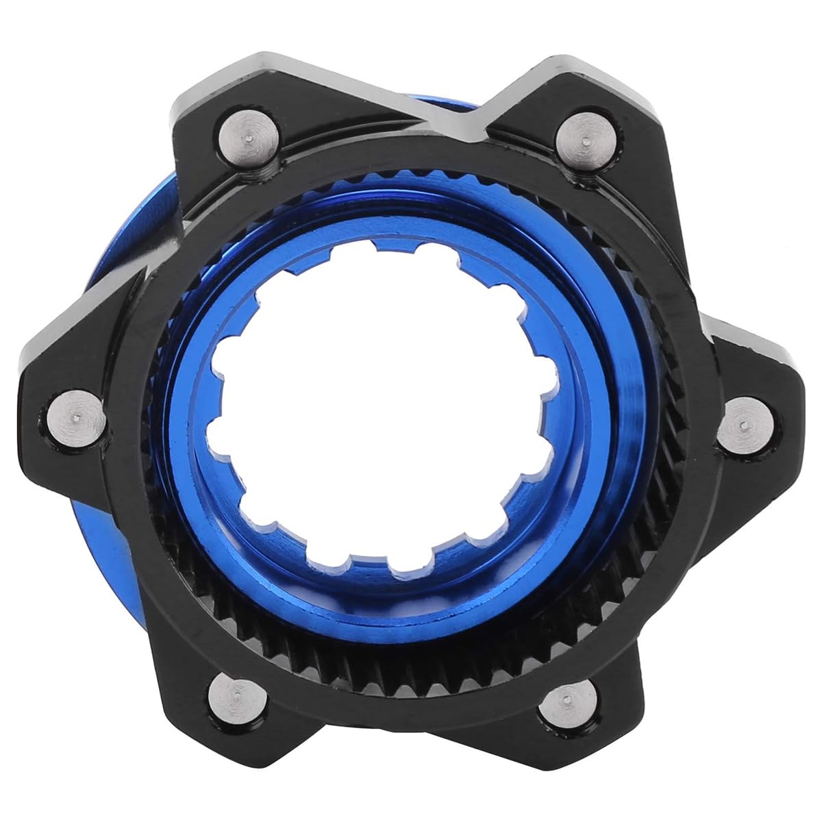 Teron Adapter centralnej blokady, adapter wirnika hamulca tarczowego, do przebudowy piast Center Lock na 44 mm, odstęp między śrubami, 6 wirników śrubowych (niebieski)