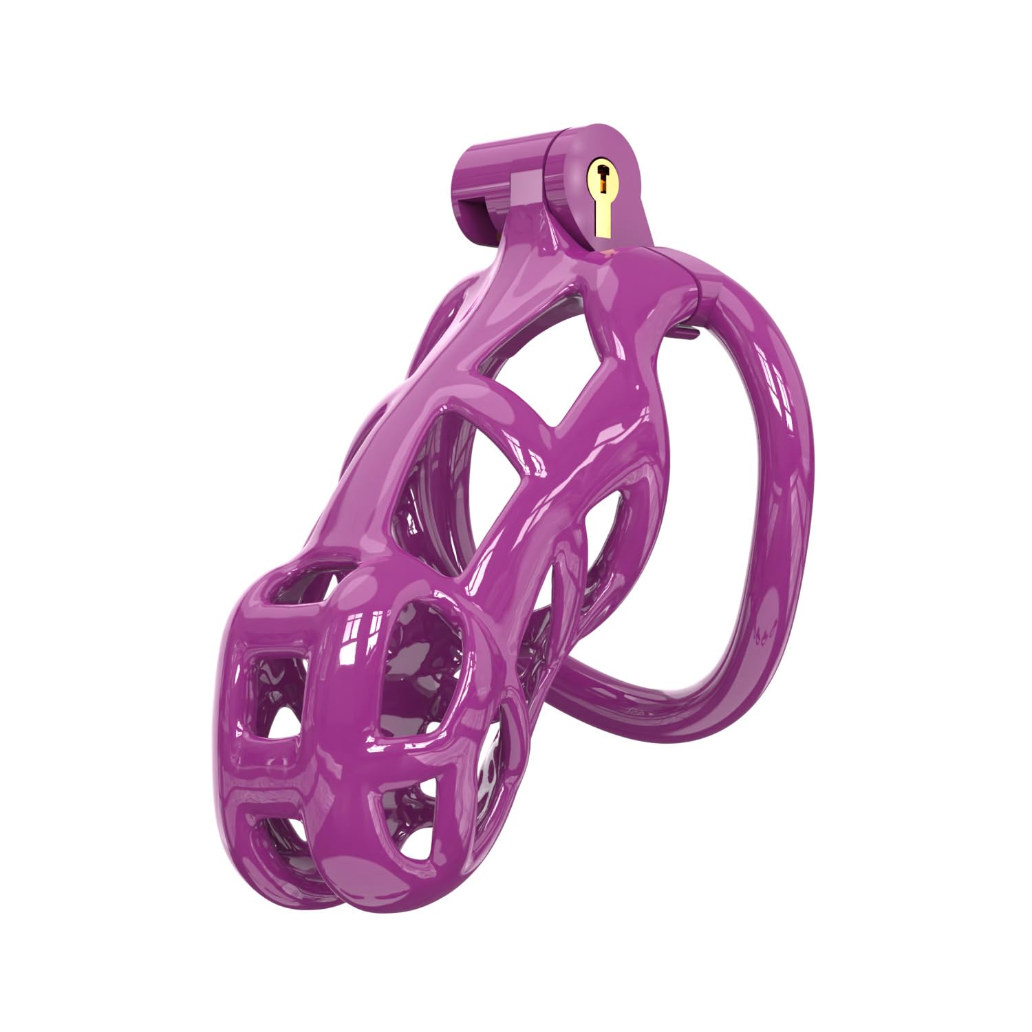 Cobra 3D Printed Chastity Devices Large Penis Cage Sissy Men L Purple
