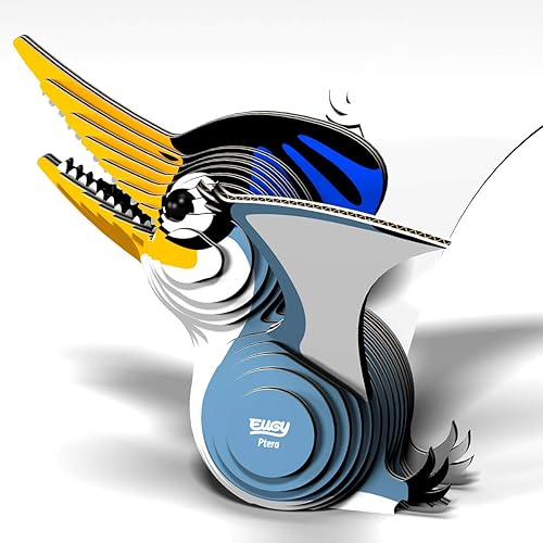 Miniatura 5 de EUGY 053 Ptero Eco-Friendly 3D Paper Puzzle Nuevo Sello