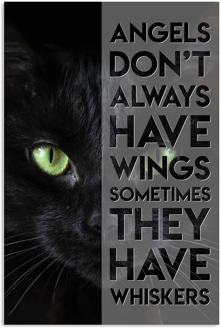 Amazon | 黒猫はウィスカーサインレトロメタルサイン