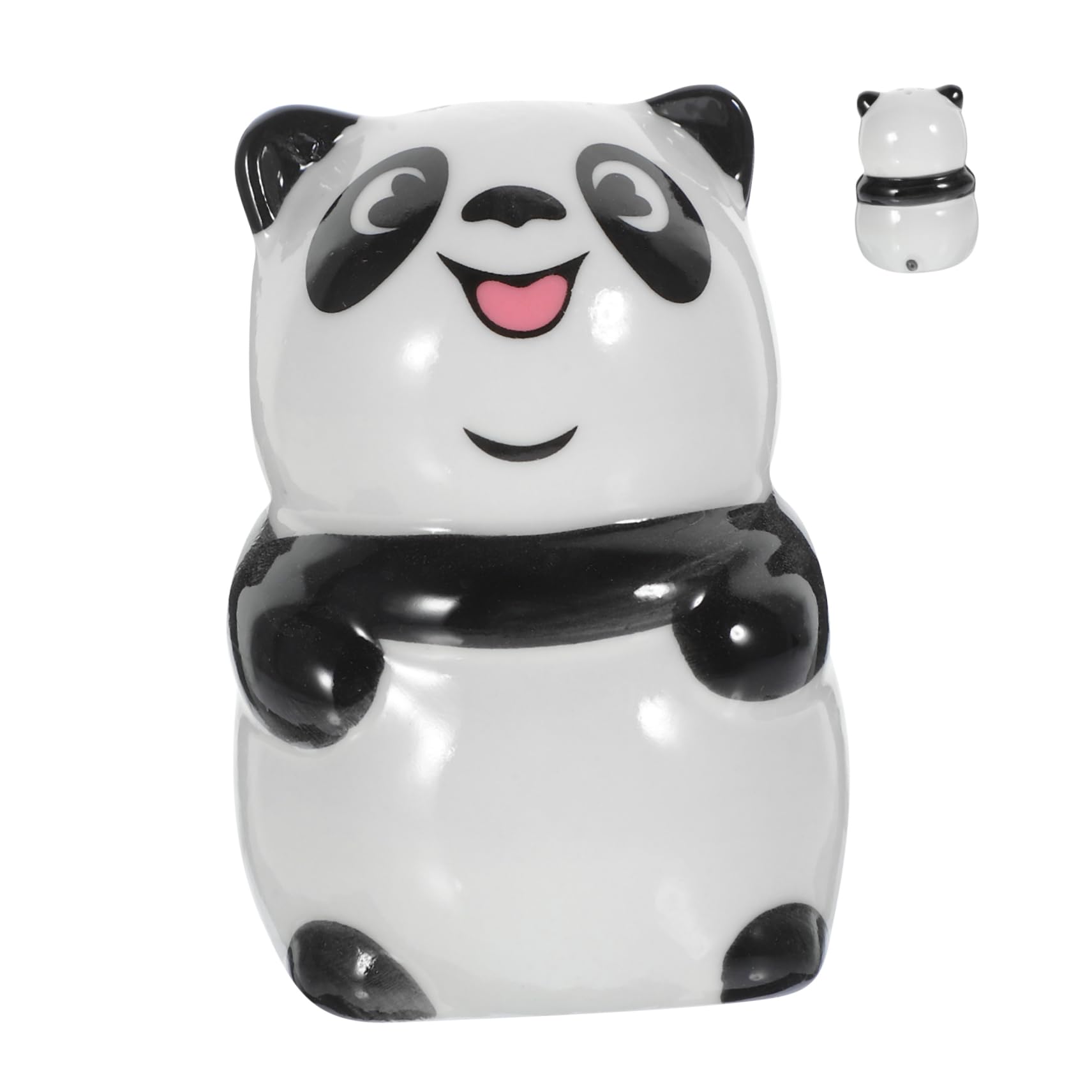 Unomor Panda Ceramic Seasoning Jar Cute Panda Shaped Shaker for Kitchen Condiments for and Cooking Kitchen Accessory for Spice Storage