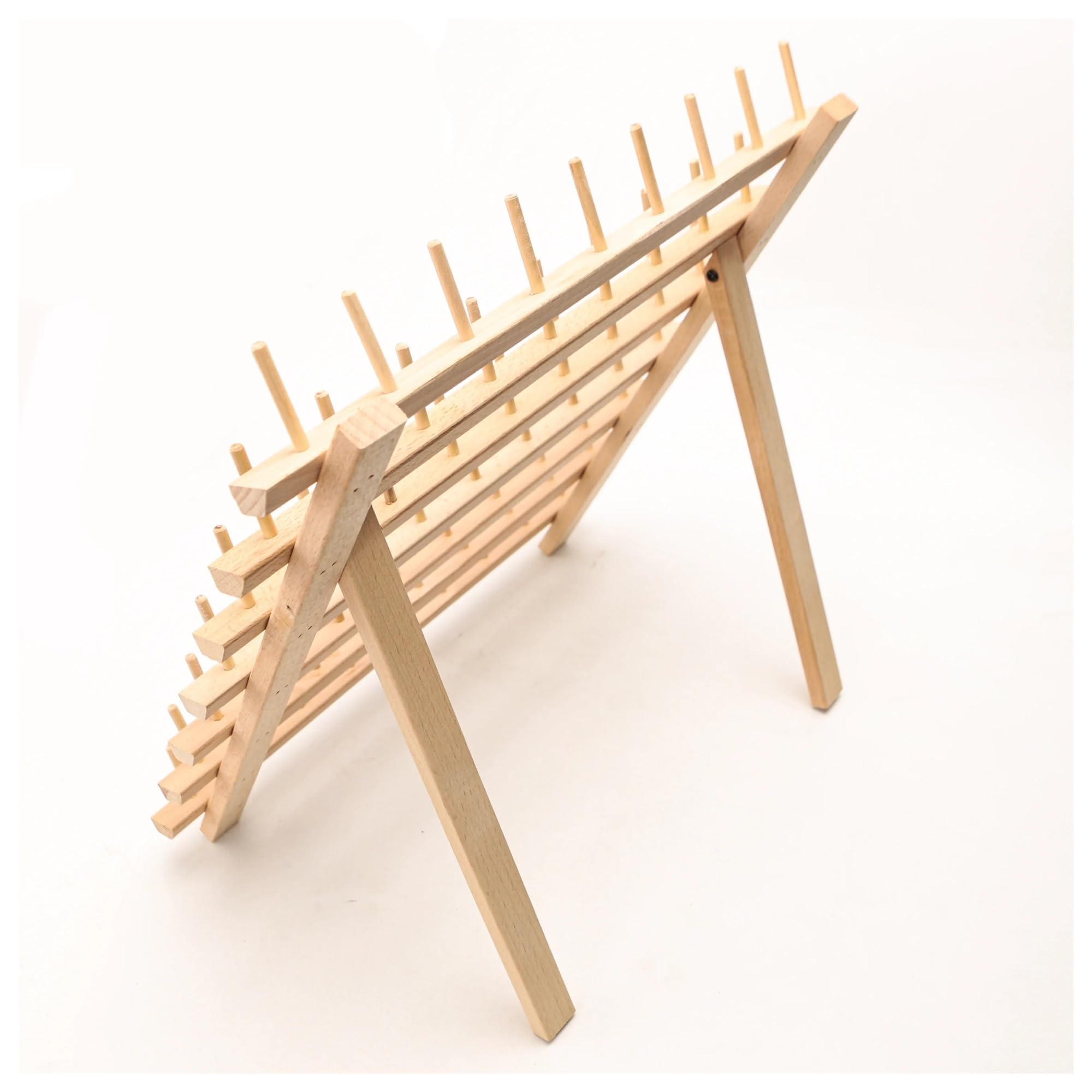 Estante De Carretes De Hilo 63 pequeños carretes de hilo de madera natural, soporte for hilo de coser, organizador y estante de almacenamiento for trenzar el cabello Para Colgar Para Bordar, Acolchar