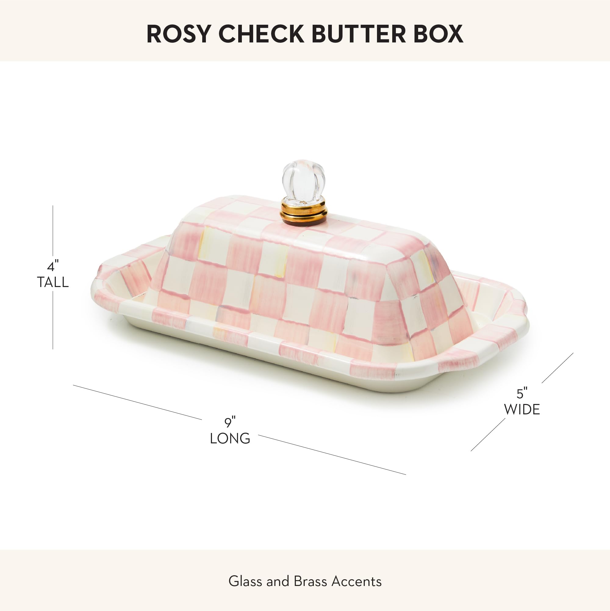 Amazon.com | MACKENZIE-CHILDS Enamel Butter Box, Cute Lidded