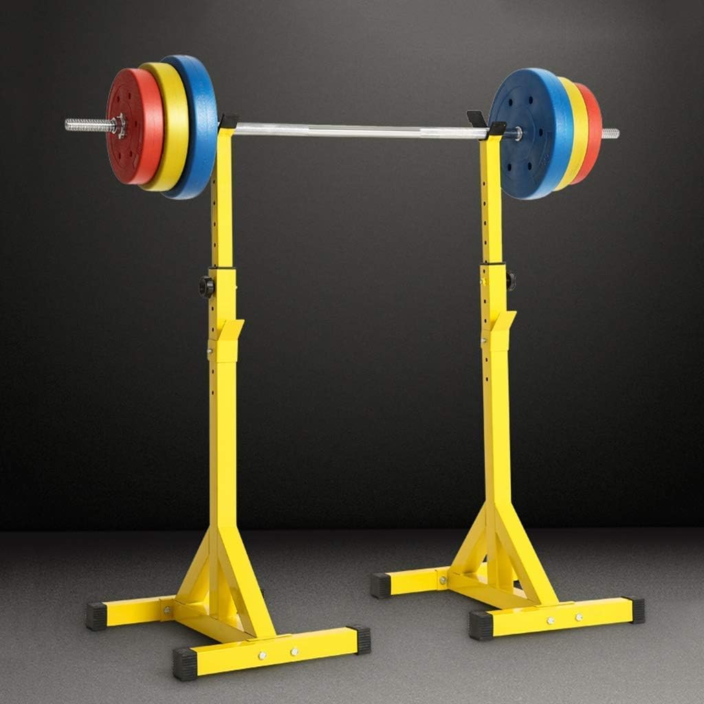 Strength Training Dumbbell Racks Household Split Barbell Racks Yellow Weightlifting Beds Professional Bench Squat Racks