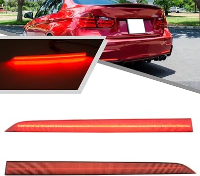 Red LED Rear Bumper Reflector Light for BMW 3 Series F30/F31 M-Sport 2012-2019