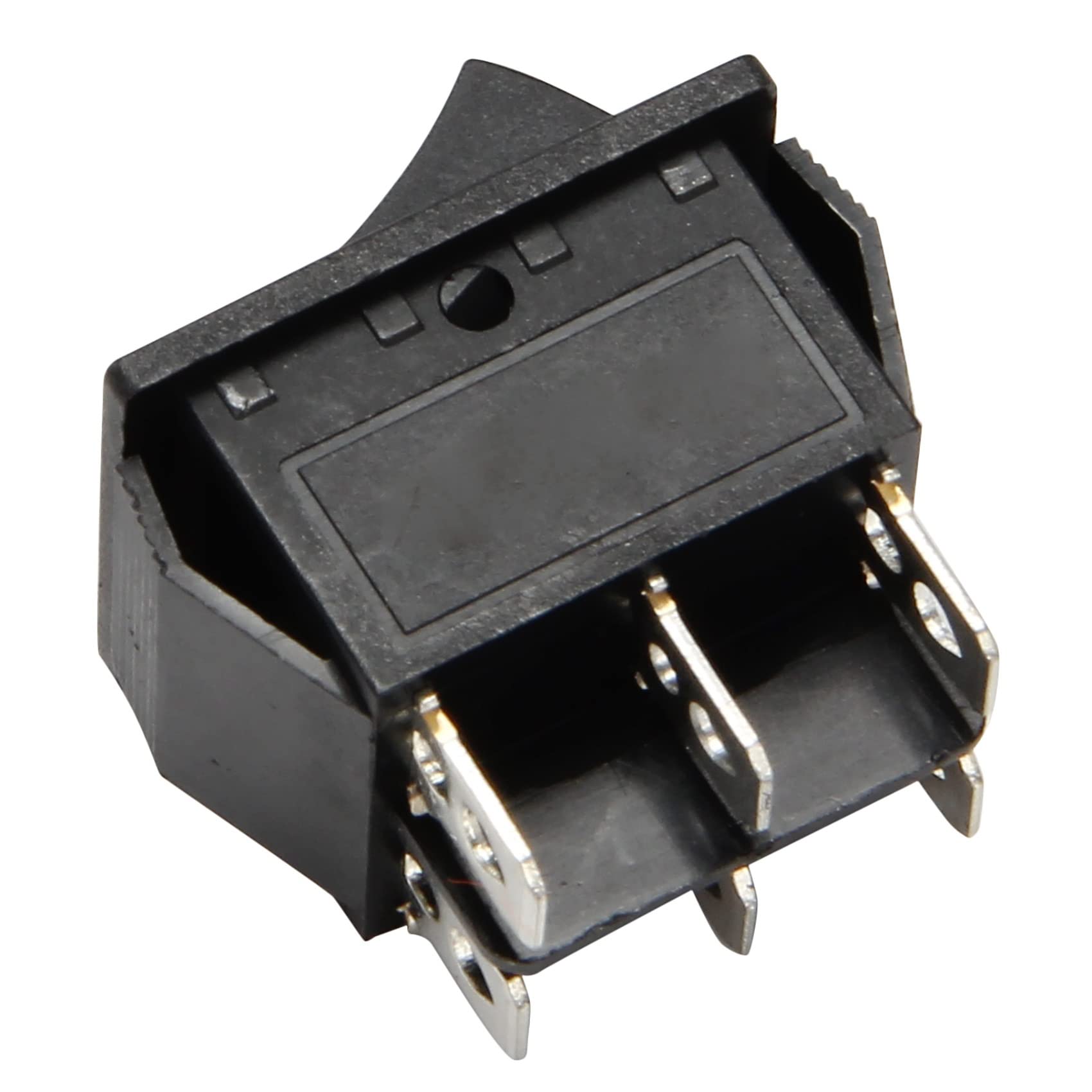 KCD4 Wippschalter 6-polig 3 Positionen EIN/AUS/EIN – 16A/250V & 20A/125V Mit Roter LED, Inkl. 12 Kabelhülsen & Anschlussdrähten